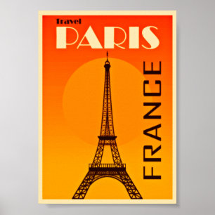 Reise Paris Retro Poster