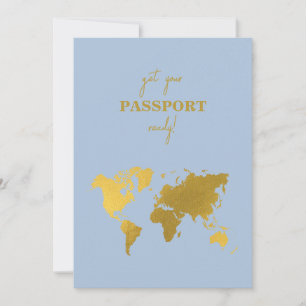 Reise-Pass für Hochzeiten in fernen Ländern in sta Save The Date