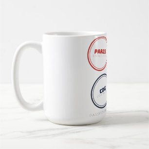 Reise-Pass-Stempel Paris Pass-Stempel-Tasse Kaffeetasse