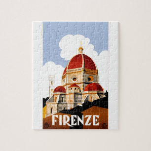 Reise-Plakat 1930 Florenz Italien Puzzle