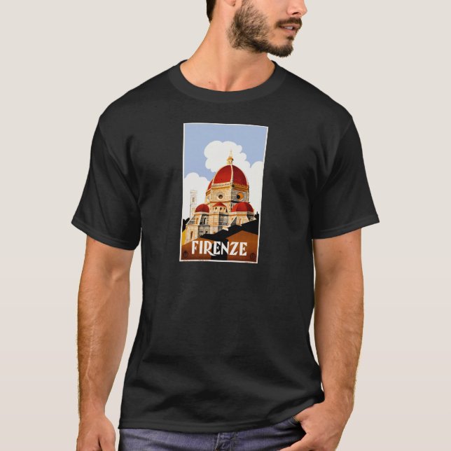 Reise-Plakat 1930 Florenz Italien T-Shirt (Vorderseite)