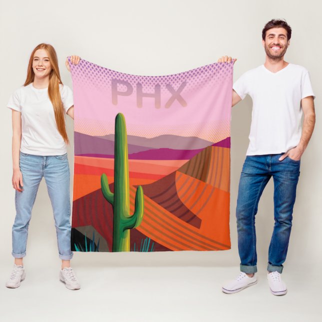 Reise-Plakat Phoenix Arizona | Fleecedecke (Beispiel)