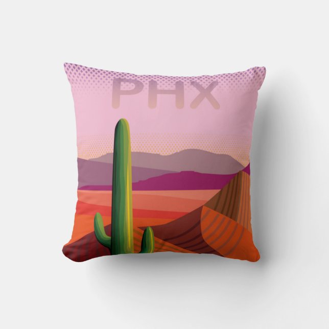 Reise-Plakat Phoenix Arizona | Kissen (Vorderseite)