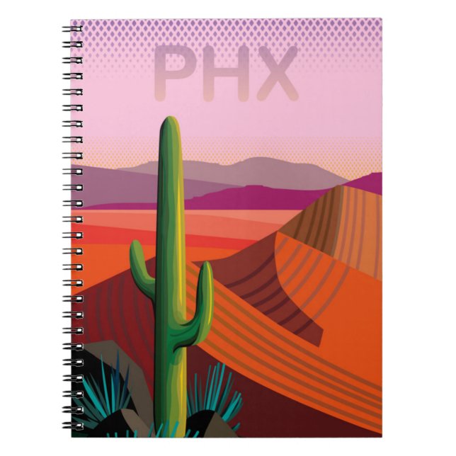 Reise-Plakat Phoenix Arizona | Notizblock (Vorderseite)