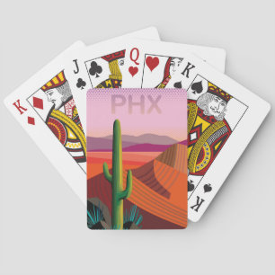 Reise-Plakat Phoenix Arizona   Spielkarten