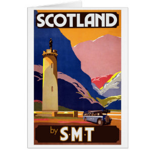 "Reise-Plakat Vintage Scotland Bus Company "