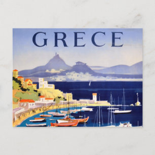 Reise-Postkarte aus dem alten Athen Griechenland Postkarte