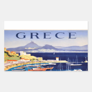 Reise-Postkarte aus dem alten Athen Griechenland Rechteckiger Aufkleber