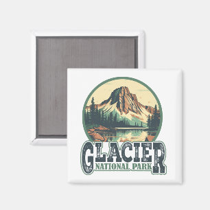 Reise-Postkarte aus dem Glacier-Nationalpark im Vi Magnet