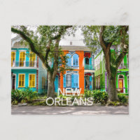 Reise-Postkarte Farbige Häuser New Orleans