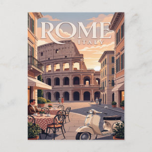 Reise-Postkarte im Vintage-Stil   Rom Italien Postkarte