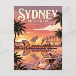 Reise-Postkarte im Vintage-Stil | Sydney Australie Postkarte