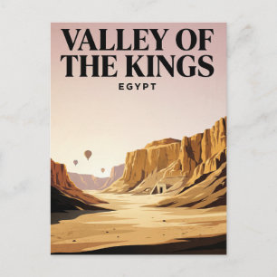 Reise-Postkarte im Vintage-Stil Tal der Könige, Äg Postkarte