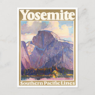 Reise-Postkarte im Vintage-Stil vom Yosemite-Natio Postkarte