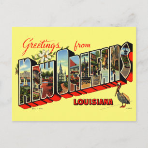 Reise-Postkarte mit Vintage-Gruß aus New Orleans Postkarte