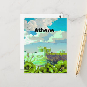Reise-Postkartengestaltung Athen Griechenland, Ath Postkarte