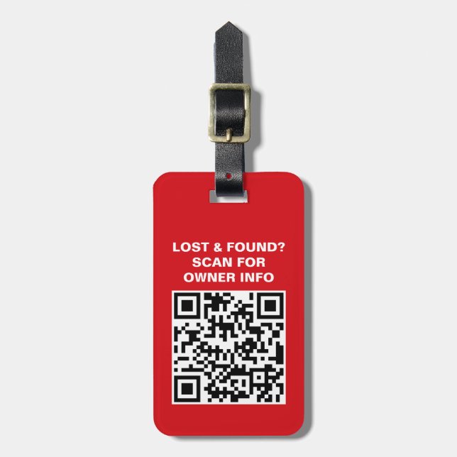 Reise-QR-Code-Gepäckanhänger Gepäckanhänger (Vorderseite vertikal)
