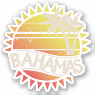 Reise Retro Bahamas Sticker Vintag Cruise