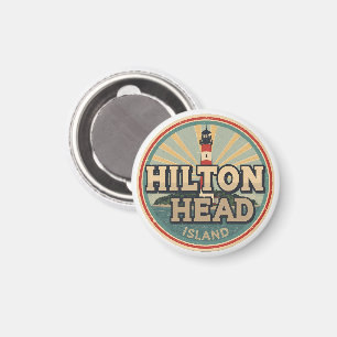 Reise-Retrosouvenirs vom Hilton Head Island Leucht Magnet
