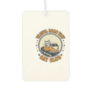 Reise Roadtrip Katze Haustierliebhaber Shirt Kunst Autolufterfrischer