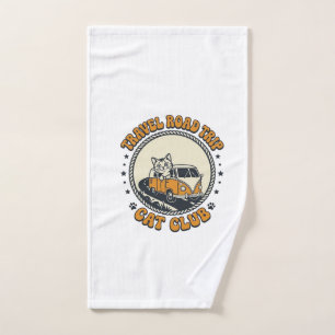 Reise Roadtrip Katze Haustierliebhaber-Shirt Kunst Handtuch