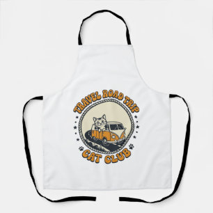 Reise Roadtrip Katze Haustierliebhaber Shirt Kunst Schürze