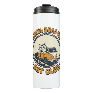 Reise Roadtrip Katze Haustierliebhaber-Shirt Kunst Thermosbecher