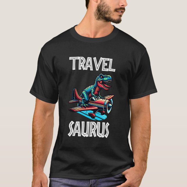 Reise Saurus Lustiger T-Rex T-Shirt (Vorderseite)