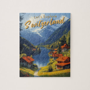 Reise Schweiz Vintage Puzzle