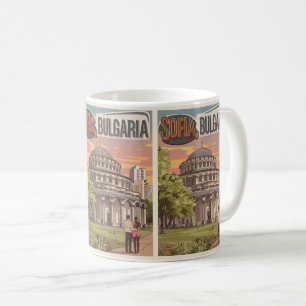 Reise Sofia, Bulgarien Vintage-Geschenke, Liebespa Kaffeetasse