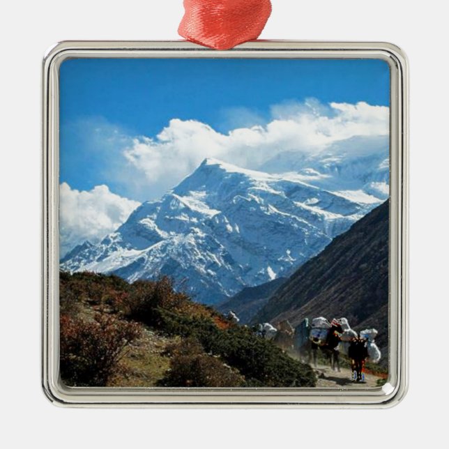 Reise-Sommer Himalaja-Mount Everest-Indiens Nepal Ornament Aus Metall (Vorne)