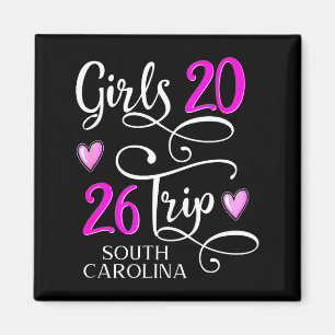 Reise South Carolina Urlaubsgruppen-Illustration Magnet