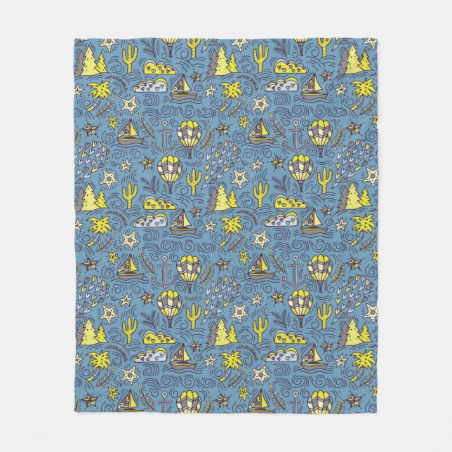 Reise-Spaß Fleecedecke (Vorderseite)