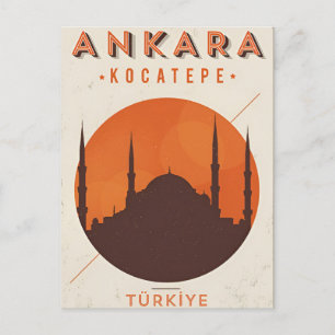 Reise Stadt Ankara Türkei Urlaub retro vintage Postkarte