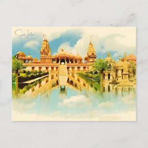 Reise Stadt Surat Indien Urlaub Retro Vintage Postkarte