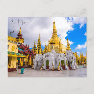 Reise Stadt Yangon Myanmar Buddhismus Altar im Vin Postkarte