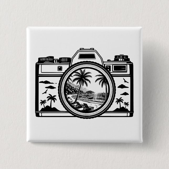 Reise Strand Fotografie Kamera   Button (Vorderseite)