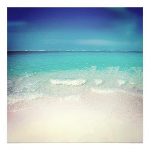 Reise Strand Szene Sommer Vintage Film Tropisch Fotodruck