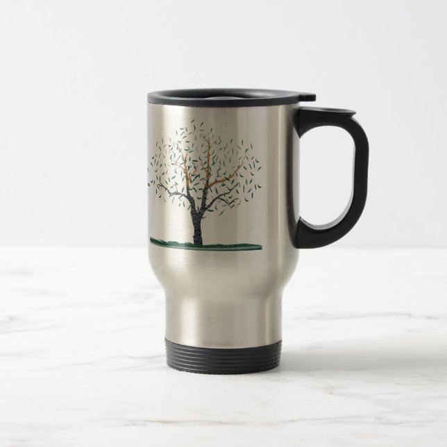 Reise-Tasse - gerecyceltes Kunst-Baum-Bild Reisebecher (Rechts)
