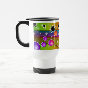 Reise-Tasse - GROSSE KNALL-SCHWARZE LOCH-POP-KUNST Reisebecher