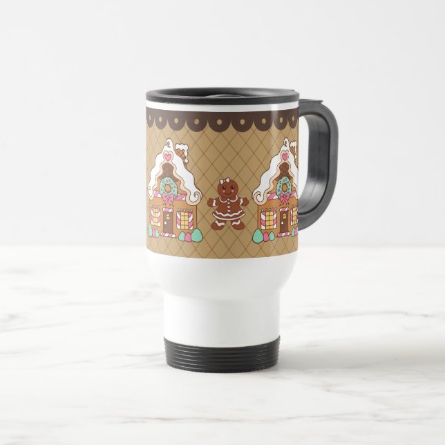 Reise-Tasse Lebkuchenhäuschen Reisebecher (VorderseiteRechts)