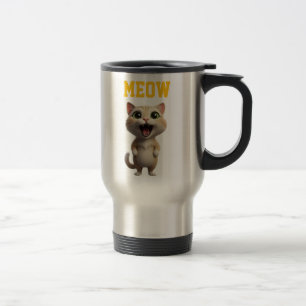Reise-Tasse 'Meow Cute Cat' Reisebecher