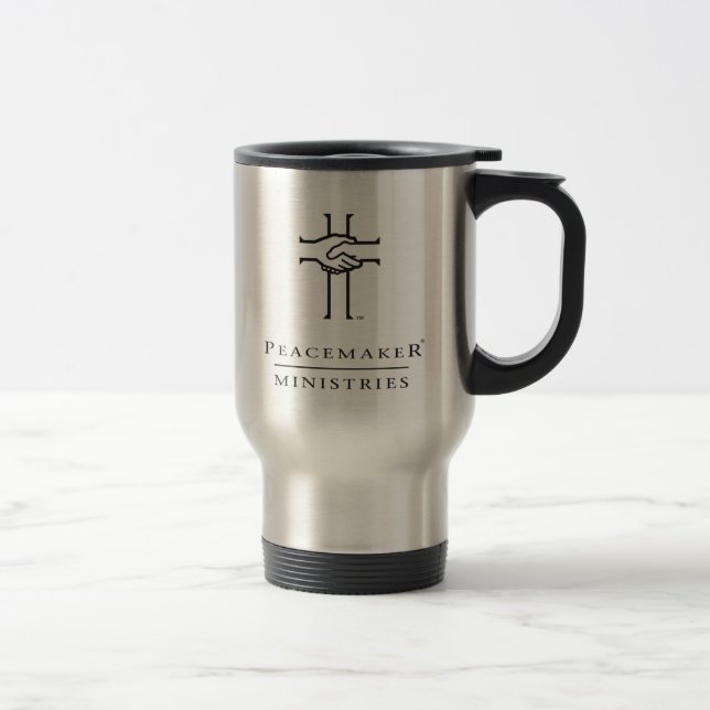 Reise-Tasse mit Logo Reisebecher (Rechts)