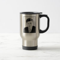 Reise-Tasse mit Porträt von Präsident John F. Kenn