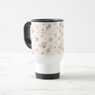 Reise-Tasse mit rosa Sakura-Blüten Reisebecher