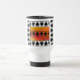 Reise-Tasse mit roter und orangener Umrandung Reisebecher