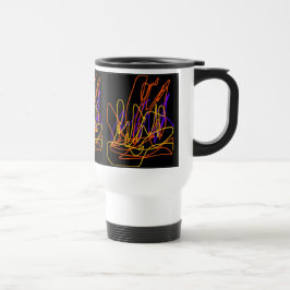 Reise/ Tasse Modernes Neondesign bunt