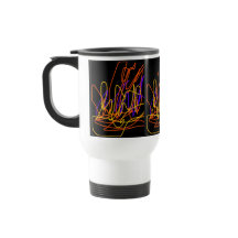 Reise/ Tasse Modernes Neondesign bunt