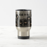 Reise-Tasse - Ninja "Tritt es oben! "