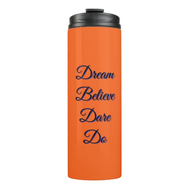 Reise-Tasse Orange Thermobecher Thermosbecher (Vorderseite)